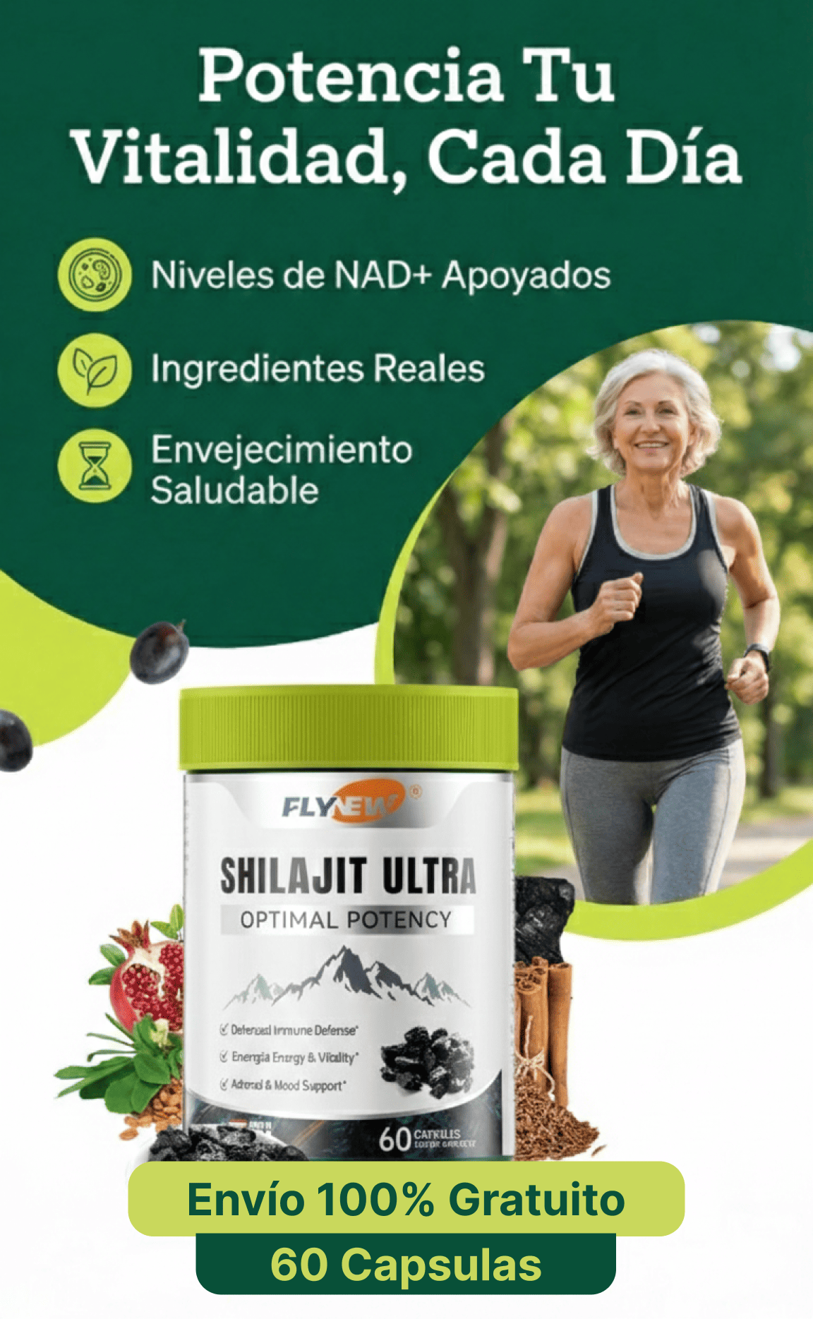 Shilajit Ultra 60 Cápsulas – Energía Ancestral para un Rendimiento Imparable