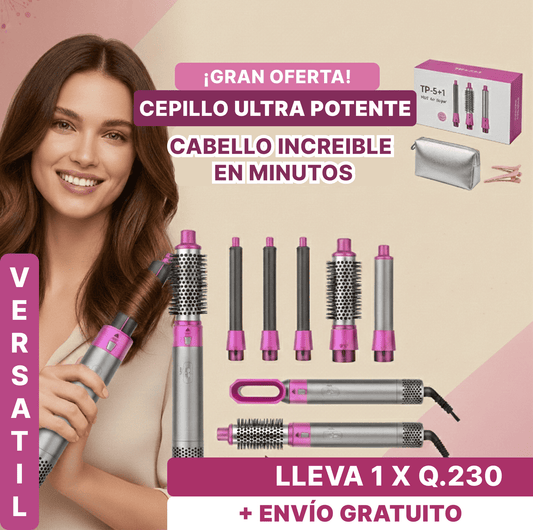 Cepilllo Para Cabello Dama 5 en 1: Potencia y Confort