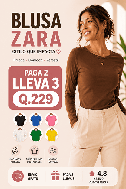 Blusa Zara Para Dama - Estilo y Poder